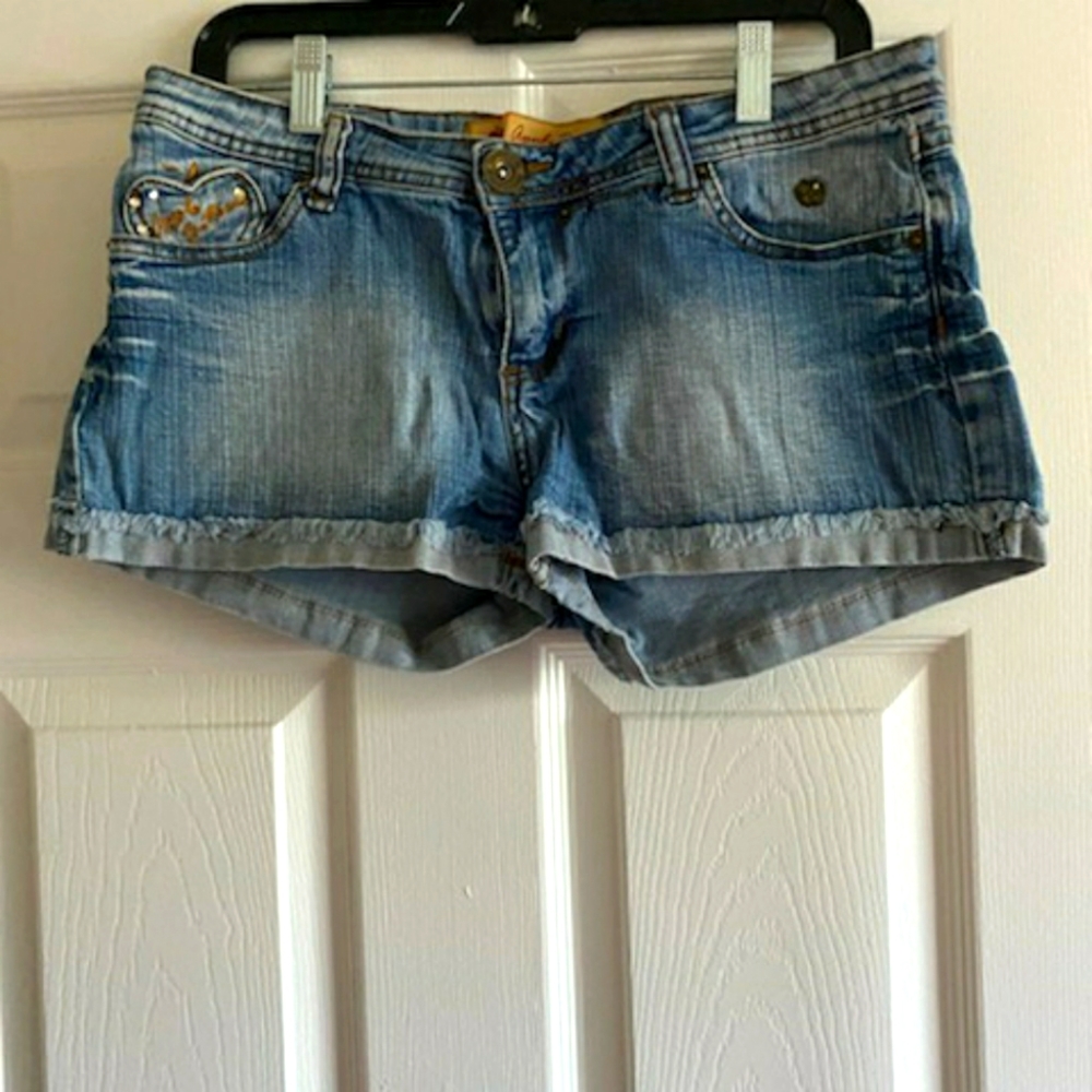 Women's Apple Bottom Distressed Jean Short Shorts